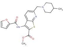 methyl 3-(2-furoylamino)-6-[(4-methyl-1-piperidinyl)methyl]thieno[2,3-b]pyridine-2-carboxylate