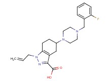 1-allyl-5-[4-(2-fluorobenzyl)piperazin-1-yl]-4,5,6,7-tetrahydro-1H-indazole-3-carboxylic acid