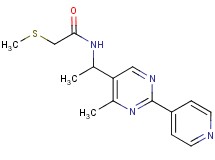 N-{1-[4-methyl-2-(4-pyridinyl)-5-pyrimidinyl]ethyl}-2-(methylthio)acetamide