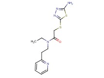 2-[(5-amino-1,3,4-thiadiazol-2-yl)thio]-N-ethyl-N-(2-pyridin-2-ylethyl)acetamide