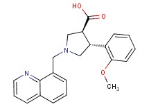 (3S*,4R*)-4-(2-methoxyphenyl)-1-(quinolin-8-ylmethyl)pyrrolidine-3-carboxylic acid