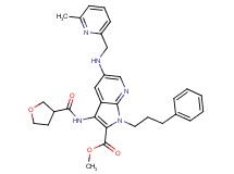 methyl 5-{[(6-methyl-2-pyridinyl)methyl]amino}-1-(3-phenylpropyl)-3-[(tetrahydro-3-furanylcarbonyl)amino]-1H-pyrrolo[2,3-b]pyridine-2-carboxylate