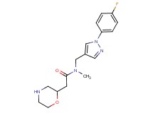 N-{[1-(4-fluorophenyl)-1H-pyrazol-4-yl]methyl}-N-methyl-2-(2-morpholinyl)acetamide hydrochloride