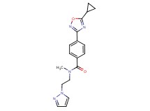 4-(5-cyclopropyl-1,2,4-oxadiazol-3-yl)-N-methyl-N-[2-(1H-pyrazol-1-yl)ethyl]benzamide