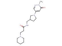 N-{[1-(1-methyl-6-oxo-1,6-dihydro-4-pyridazinyl)-3-pyrrolidinyl]methyl}-3-(1-piperidinyl)propanamide
