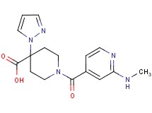 1-[2-(methylamino)isonicotinoyl]-4-(1H-pyrazol-1-yl)piperidine-4-carboxylic acid