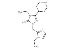 4-ethyl-2-[(1-ethyl-1H-imidazol-2-yl)methyl]-5-(4-piperidinyl)-2,4-dihydro-3H-1,2,4-triazol-3-one dihydrochloride