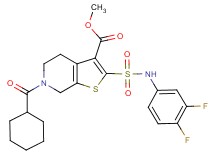 methyl 6-(cyclohexylcarbonyl)-2-{[(3,4-difluorophenyl)amino]sulfonyl}-4,5,6,7-tetrahydrothieno[2,3-c]pyridine-3-carboxylate