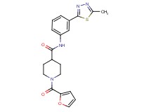 1-(2-furoyl)-N-[3-(5-methyl-1,3,4-thiadiazol-2-yl)phenyl]-4-piperidinecarboxamide