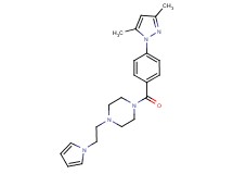 1-[4-(3,5-dimethyl-1H-pyrazol-1-yl)benzoyl]-4-[2-(1H-pyrrol-1-yl)ethyl]piperazine