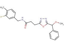 N-(3-fluoro-4-methylbenzyl)-3-{5-[methoxy(phenyl)methyl]-1,3,4-oxadiazol-2-yl}propanamide