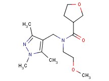 N-(2-methoxyethyl)-N-[(1,3,5-trimethyl-1H-pyrazol-4-yl)methyl]tetrahydrofuran-3-carboxamide