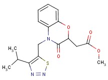 methyl {4-[(4-isopropyl-1,2,3-thiadiazol-5-yl)methyl]-3-oxo-3,4-dihydro-2H-1,4-benzoxazin-2-yl}acetate