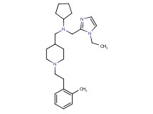 N-[(1-ethyl-1H-imidazol-2-yl)methyl]-N-({1-[2-(2-methylphenyl)ethyl]-4-piperidinyl}methyl)cyclopentanamine