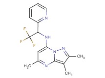 2,3,5-trimethyl-N-[2,2,2-trifluoro-1-(2-pyridinyl)ethyl]pyrazolo[1,5-a]pyrimidin-7-amine