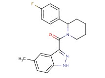 3-{[2-(4-fluorophenyl)-1-piperidinyl]carbonyl}-5-methyl-1H-indazole