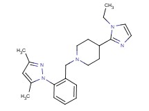 1-[2-(3,5-dimethyl-1H-pyrazol-1-yl)benzyl]-4-(1-ethyl-1H-imidazol-2-yl)piperidine
