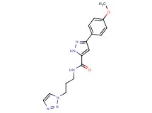 3-(4-methoxyphenyl)-N-[3-(1H-1,2,3-triazol-1-yl)propyl]-1H-pyrazole-5-carboxamide