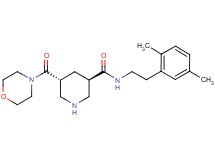 (3R*,5R*)-N-[2-(2,5-dimethylphenyl)ethyl]-5-(morpholin-4-ylcarbonyl)piperidine-3-carboxamide