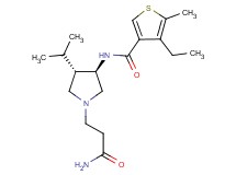 N-[rel-(3R,4S)-1-(3-amino-3-oxopropyl)-4-isopropyl-3-pyrrolidinyl]-4-ethyl-5-methyl-3-thiophenecarboxamide hydrochloride