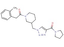 1-[(2-methylphenyl)acetyl]-3-{[4-(1-pyrrolidinylcarbonyl)-1H-1,2,3-triazol-1-yl]methyl}piperidine