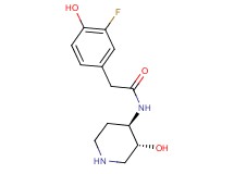 2-(3-fluoro-4-hydroxyphenyl)-N-[(3R*,4R*)-3-hydroxypiperidin-4-yl]acetamide