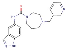 N-1H-indazol-5-yl-4-(pyridin-3-ylmethyl)-1,4-diazepane-1-carboxamide