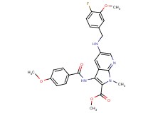 methyl 5-[(4-fluoro-3-methoxybenzyl)amino]-3-[(4-methoxybenzoyl)amino]-1-methyl-1H-pyrrolo[2,3-b]pyridine-2-carboxylate