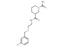 N~3~-{2-[(3-chlorobenzyl)thio]ethyl}-1,3-piperidinedicarboxamide