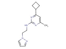 4-cyclobutyl-6-methyl-N-[2-(1H-pyrazol-1-yl)ethyl]pyrimidin-2-amine