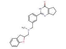 2-(3-{[(2,3-dihydro-1-benzofuran-2-ylmethyl)(methyl)amino]methyl}phenyl)-3,5,6,7-tetrahydro-4H-cyclopenta[d]pyrimidin-4-one