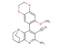 6-amino-8-(7-methoxy-2,3-dihydro-1,4-benzodioxin-6-yl)-3,4-dihydro-2H-1,4-ethano-1,5-naphthyridine-7-carbonitrile