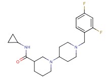 N-cyclopropyl-1'-(2,4-difluorobenzyl)-1,4'-bipiperidine-3-carboxamide