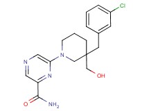 6-[3-(3-chlorobenzyl)-3-(hydroxymethyl)piperidin-1-yl]pyrazine-2-carboxamide