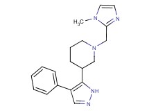 1-[(1-methyl-1H-imidazol-2-yl)methyl]-3-(4-phenyl-1H-pyrazol-5-yl)piperidine