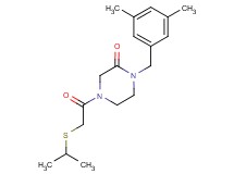1-(3,5-dimethylbenzyl)-4-[(isopropylthio)acetyl]-2-piperazinone