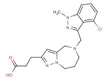 3-{5-[(4-chloro-1-methyl-1H-indazol-3-yl)methyl]-5,6,7,8-tetrahydro-4H-pyrazolo[1,5-a][1,4]diazepin-2-yl}propanoic acid