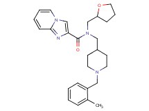 N-{[1-(2-methylbenzyl)-4-piperidinyl]methyl}-N-(tetrahydro-2-furanylmethyl)imidazo[1,2-a]pyridine-2-carboxamide