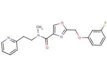 2-[(3-fluorophenoxy)methyl]-N-methyl-N-[2-(2-pyridinyl)ethyl]-1,3-oxazole-4-carboxamide