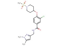3-chloro-N-[(1,5-dimethyl-1H-pyrazol-3-yl)methyl]-4-{[1-(methylsulfonyl)-4-piperidinyl]oxy}benzamide