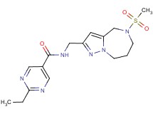 2-ethyl-N-{[5-(methylsulfonyl)-5,6,7,8-tetrahydro-4H-pyrazolo[1,5-a][1,4]diazepin-2-yl]methyl}pyrimidine-5-carboxamide