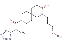 2-(3-methoxypropyl)-9-[2-(1H-1,2,4-triazol-1-yl)propanoyl]-2,9-diazaspiro[5.5]undecan-3-one