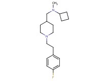 N-({1-[2-(4-fluorophenyl)ethyl]-4-piperidinyl}methyl)-N-methylcyclobutanamine
