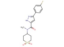 N-(1,1-dioxidotetrahydro-2H-thiopyran-4-yl)-3-(4-fluorophenyl)-N-methyl-1H-pyrazole-5-carboxamide