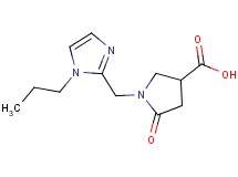 5-oxo-1-[(1-propyl-1H-imidazol-2-yl)methyl]pyrrolidine-3-carboxylic acid