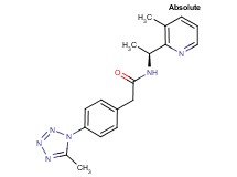 N-[(1S)-1-(3-methylpyridin-2-yl)ethyl]-2-[4-(5-methyl-1H-tetrazol-1-yl)phenyl]acetamide