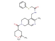 N-({7-[(2,2-dimethyltetrahydro-2H-pyran-4-yl)carbonyl]-3-methyl-5,6,7,8-tetrahydro-2,7-naphthyridin-4-yl}methyl)-2-(phenylthio)acetamide