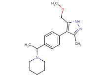 1-(1-{4-[5-(methoxymethyl)-3-methyl-1H-pyrazol-4-yl]phenyl}ethyl)piperidine