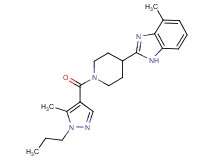 4-methyl-2-{1-[(5-methyl-1-propyl-1H-pyrazol-4-yl)carbonyl]-4-piperidinyl}-1H-benzimidazole