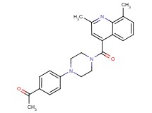1-(4-{4-[(2,8-dimethylquinolin-4-yl)carbonyl]piperazin-1-yl}phenyl)ethanone
